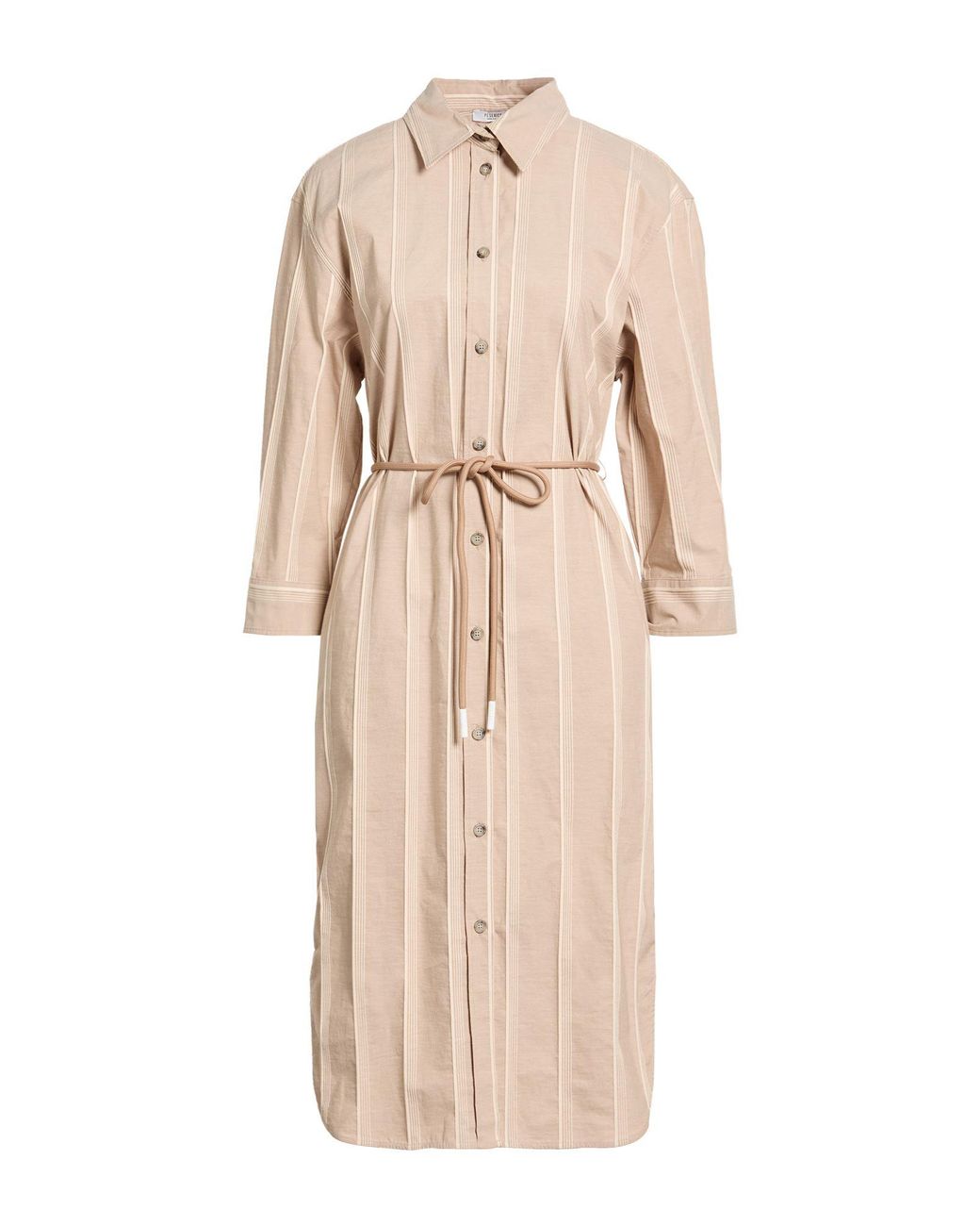 Peserico Natural Midi Dress Cotton, Elastane