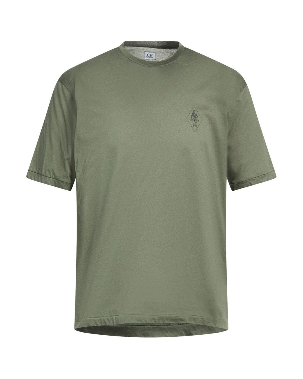 C P Company Green Military T-Shirt Cotton for men