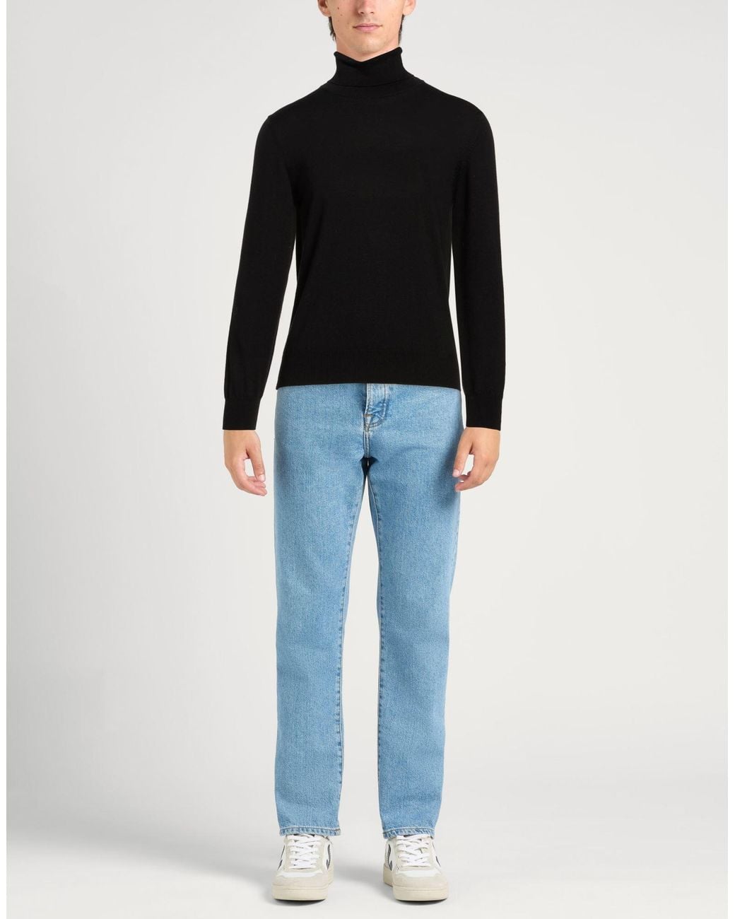 Bellwood Black Turtleneck Merino Wool for men