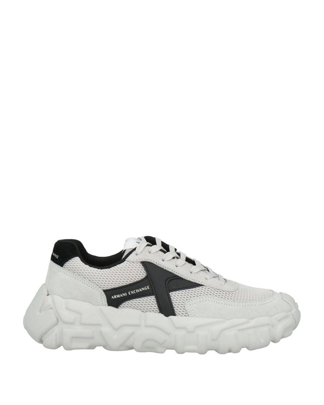 ARMANI EXCHANGE White Light Sneakers Cow Leather, Polyester, Polyurethane for men