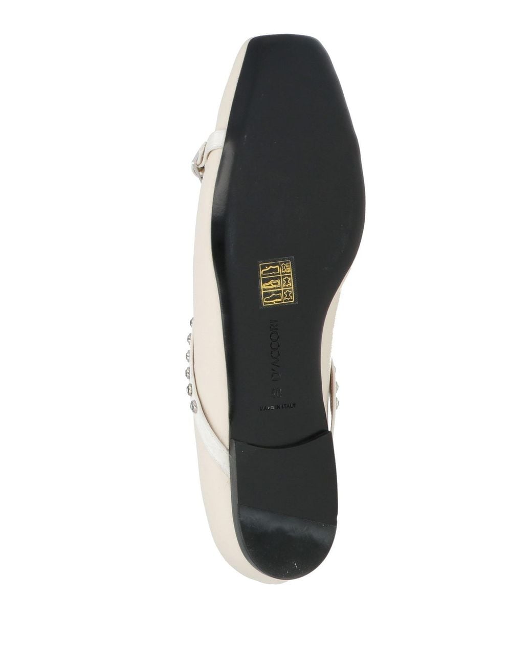D'Accori White Ballet Flats Leather