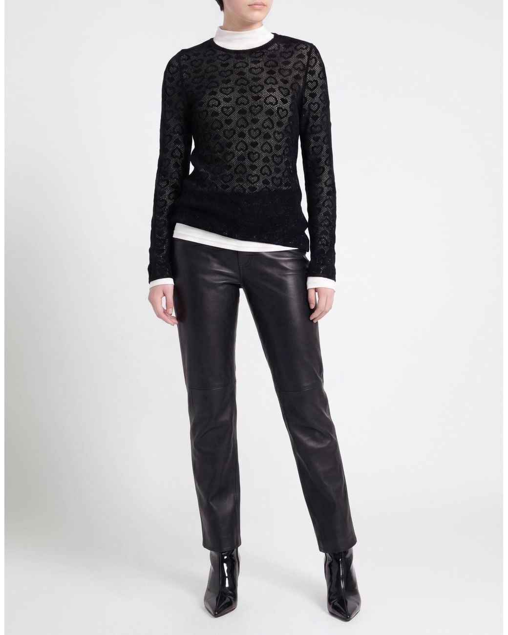 Marc Cain Black Sweater Cotton, Viscose, Elastane