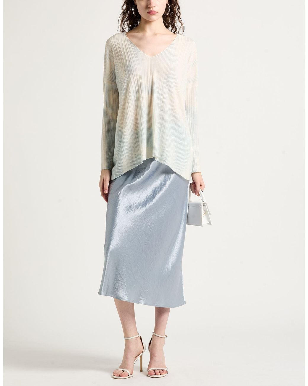 Lamberto Losani White Sky Sweater Cashmere, Silk
