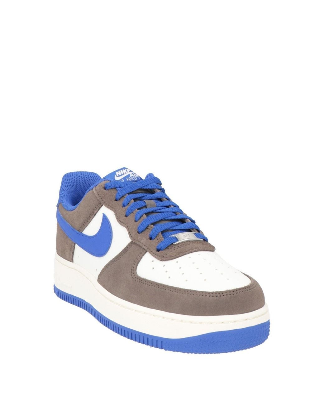 Nike Blue Sneakers Leather, Textile Fibers for men