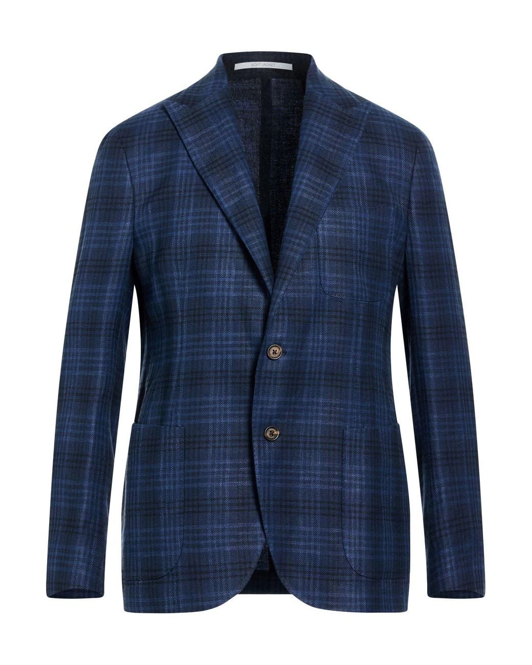 Eleventy Blue Blazer Linen, Wool, Silk, Elastane for men