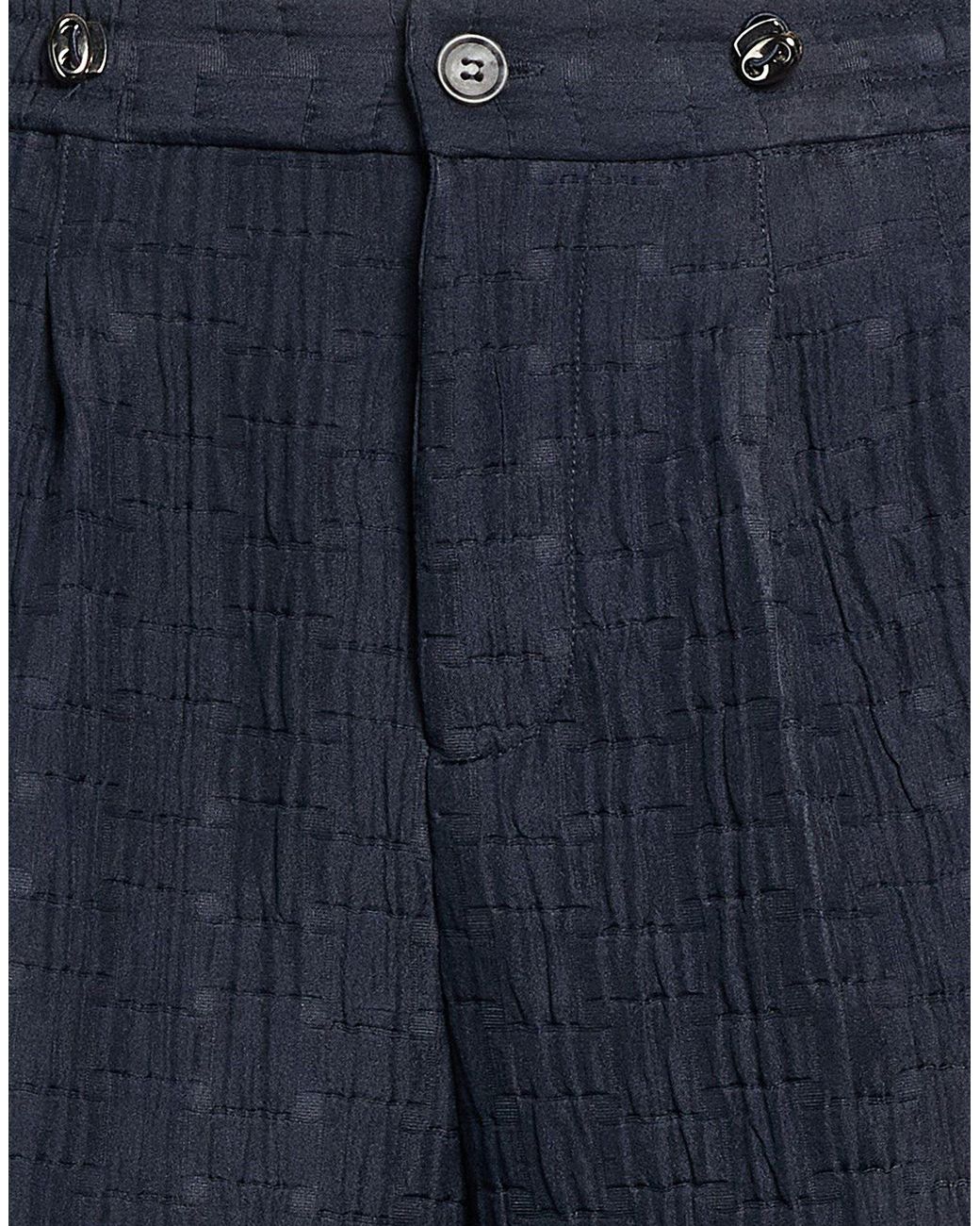 Berna Blue Pants Polyester, Elastane for men