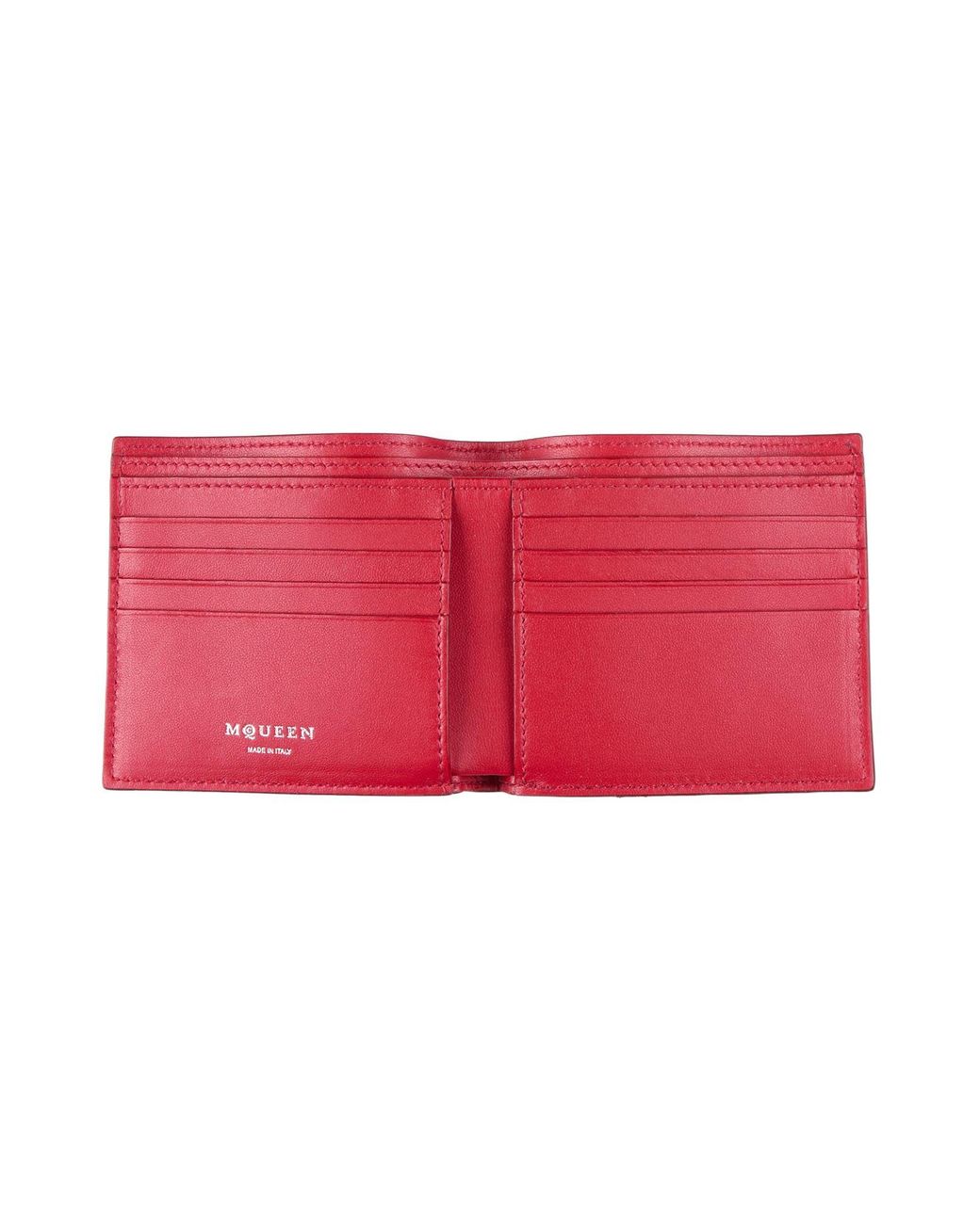 McQueen Purple Burgundy Wallet Leather for men