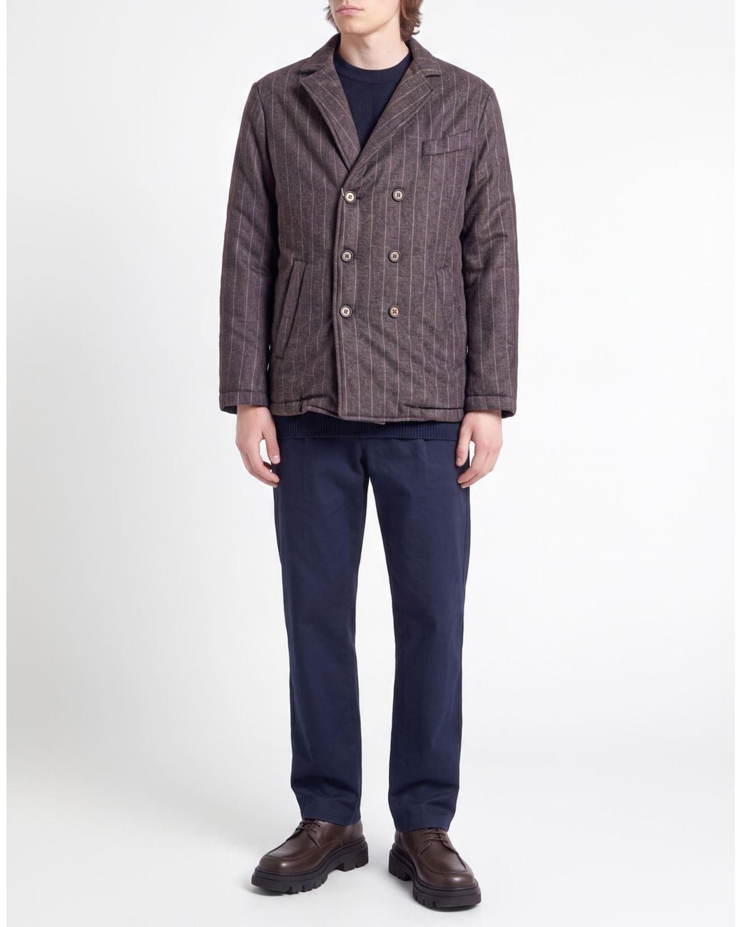 Eleventy Blue Blazer Wool, Polyamide, Elastane for men