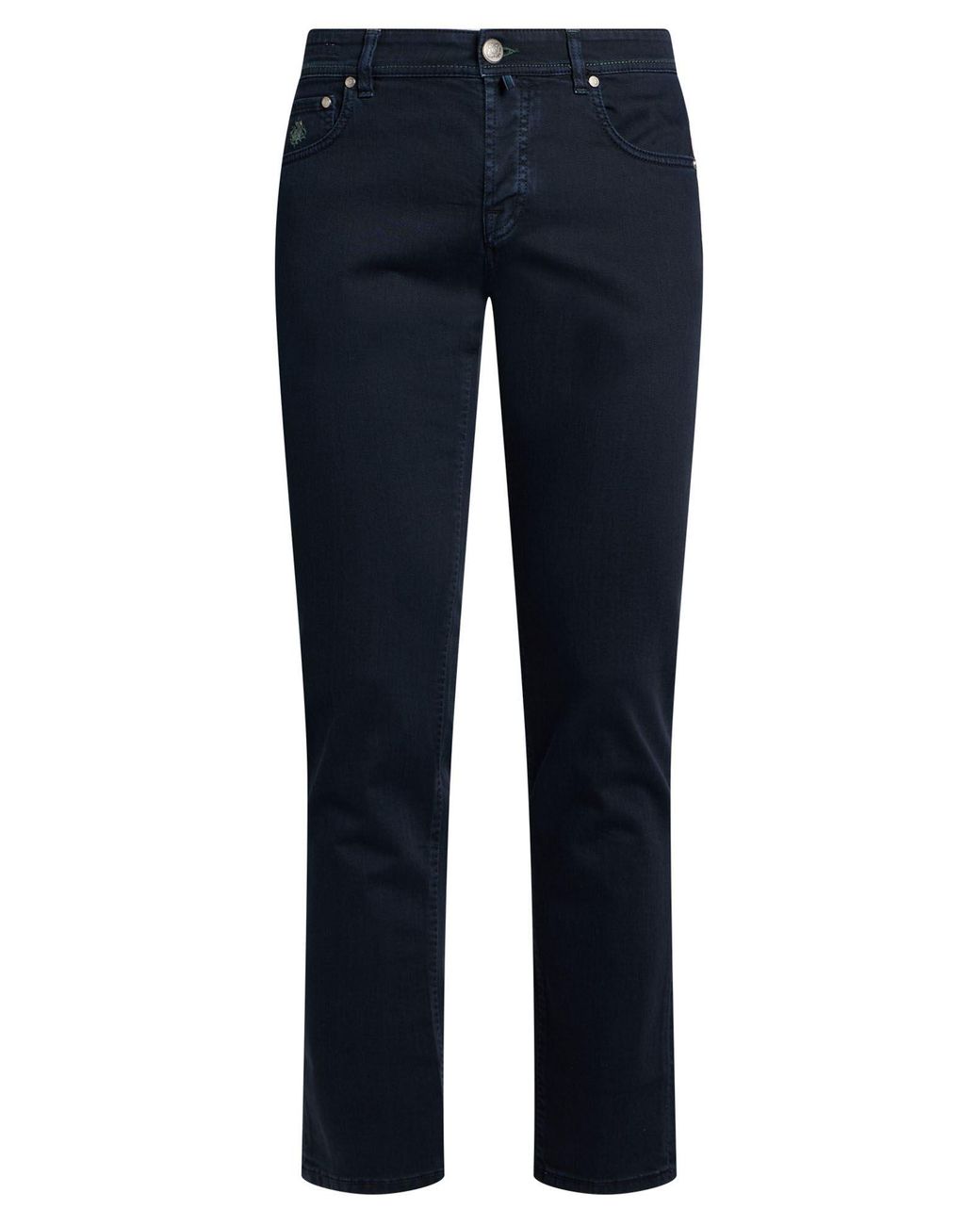 Luigi Borrelli Napoli Blue Midnight Jeans Cotton, Elastane for men