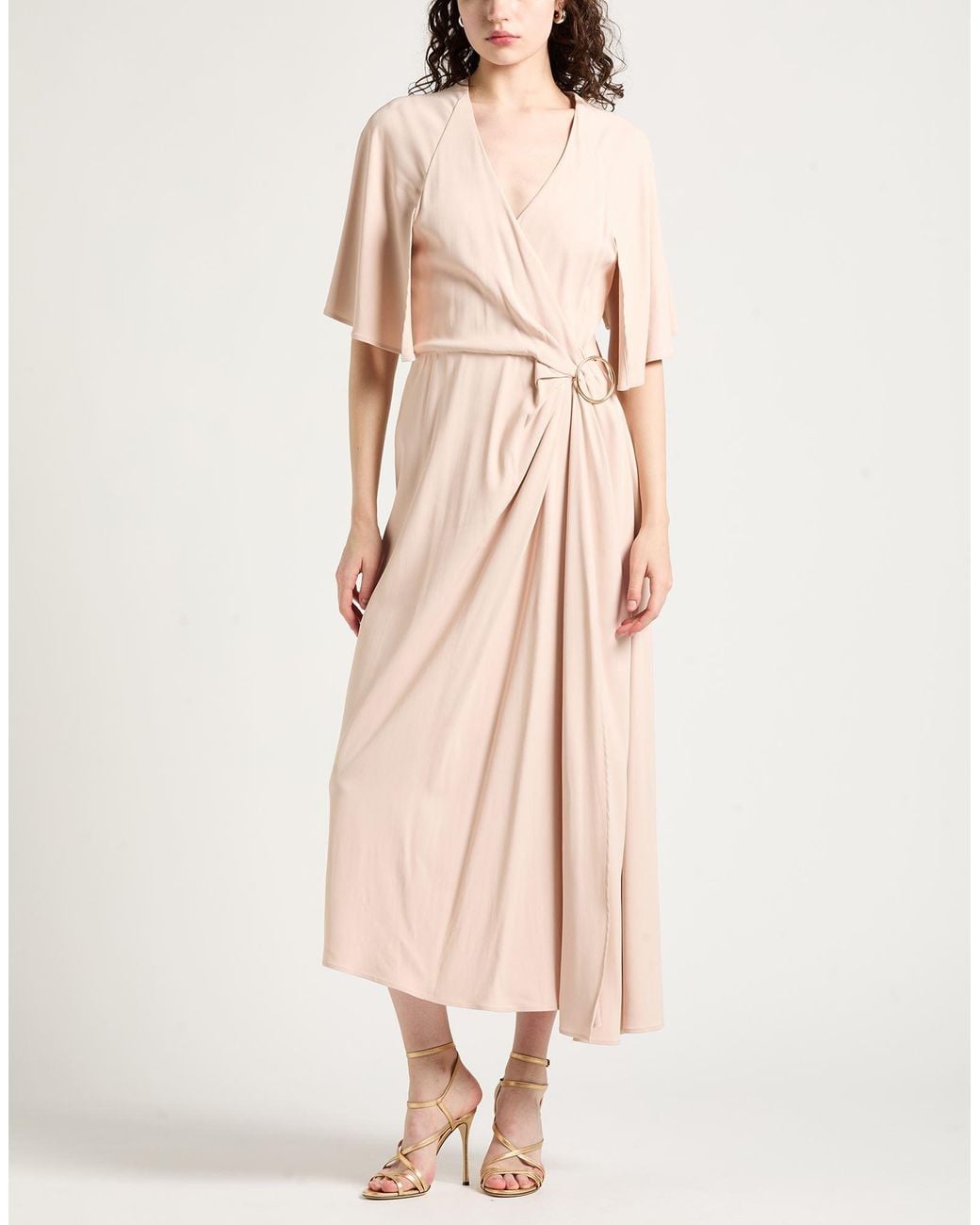 Max Mara Pink Maxi Dress Viscose, Elastane