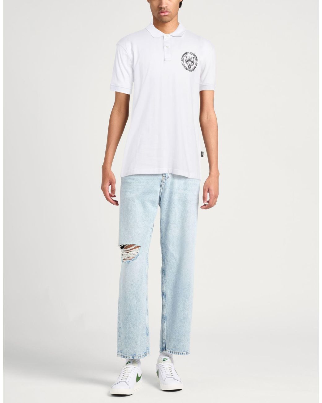 Polo Philipp Plein de hombre de color White