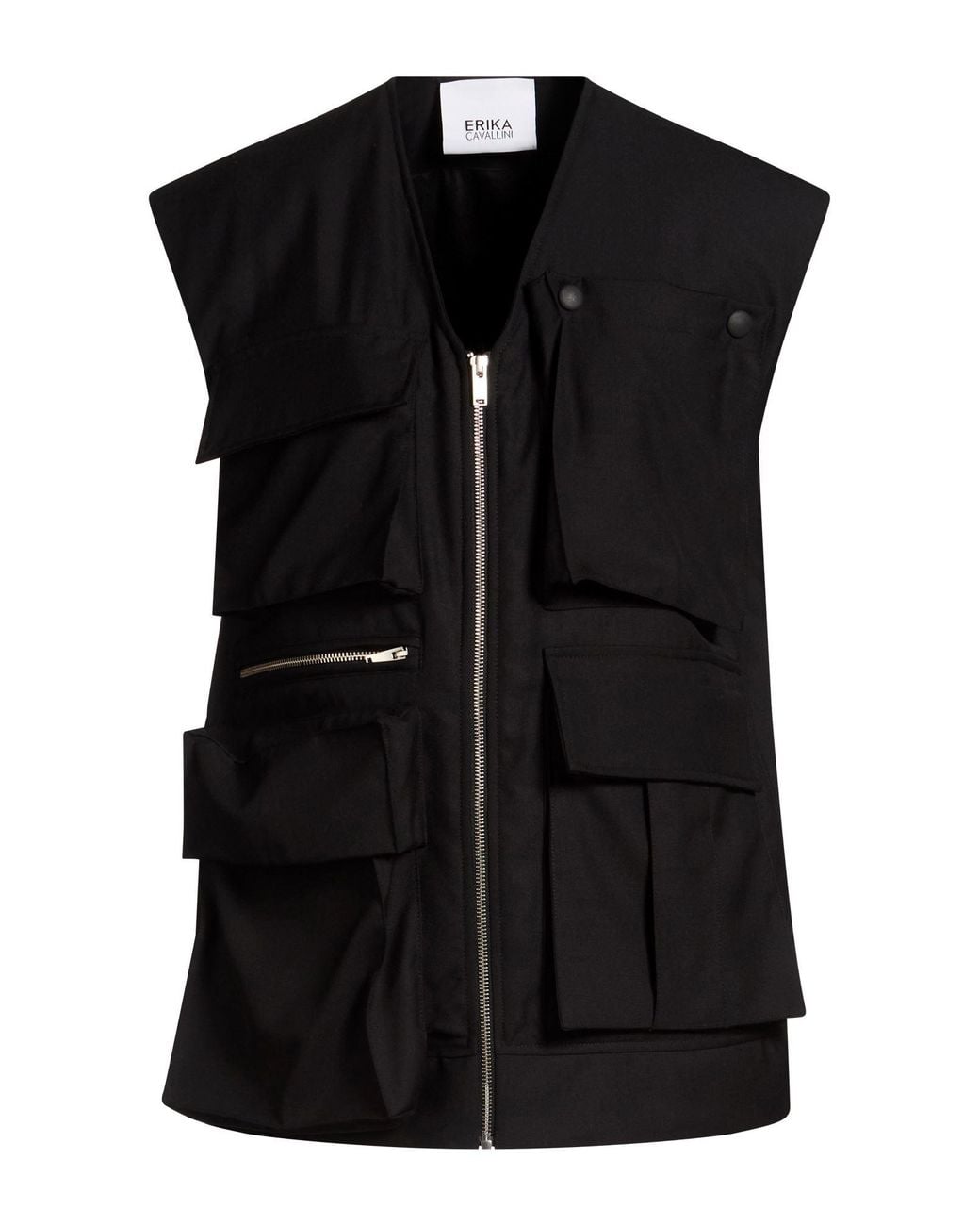Erika Cavallini Semi Couture Black Vests