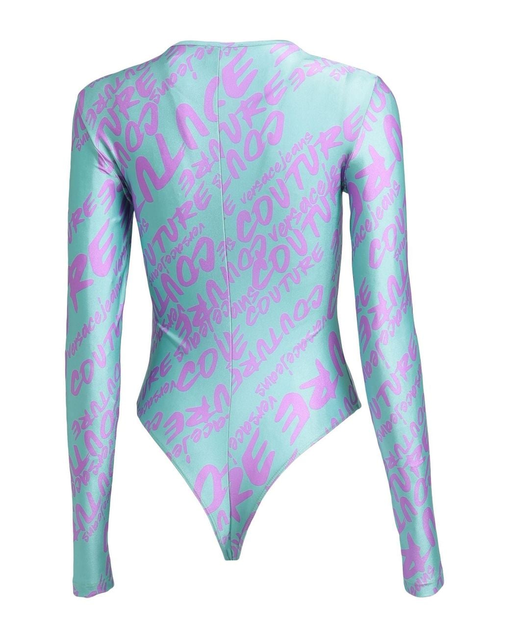 Versace Jeans Couture Blue Bodysuit Polyamide, Elastane