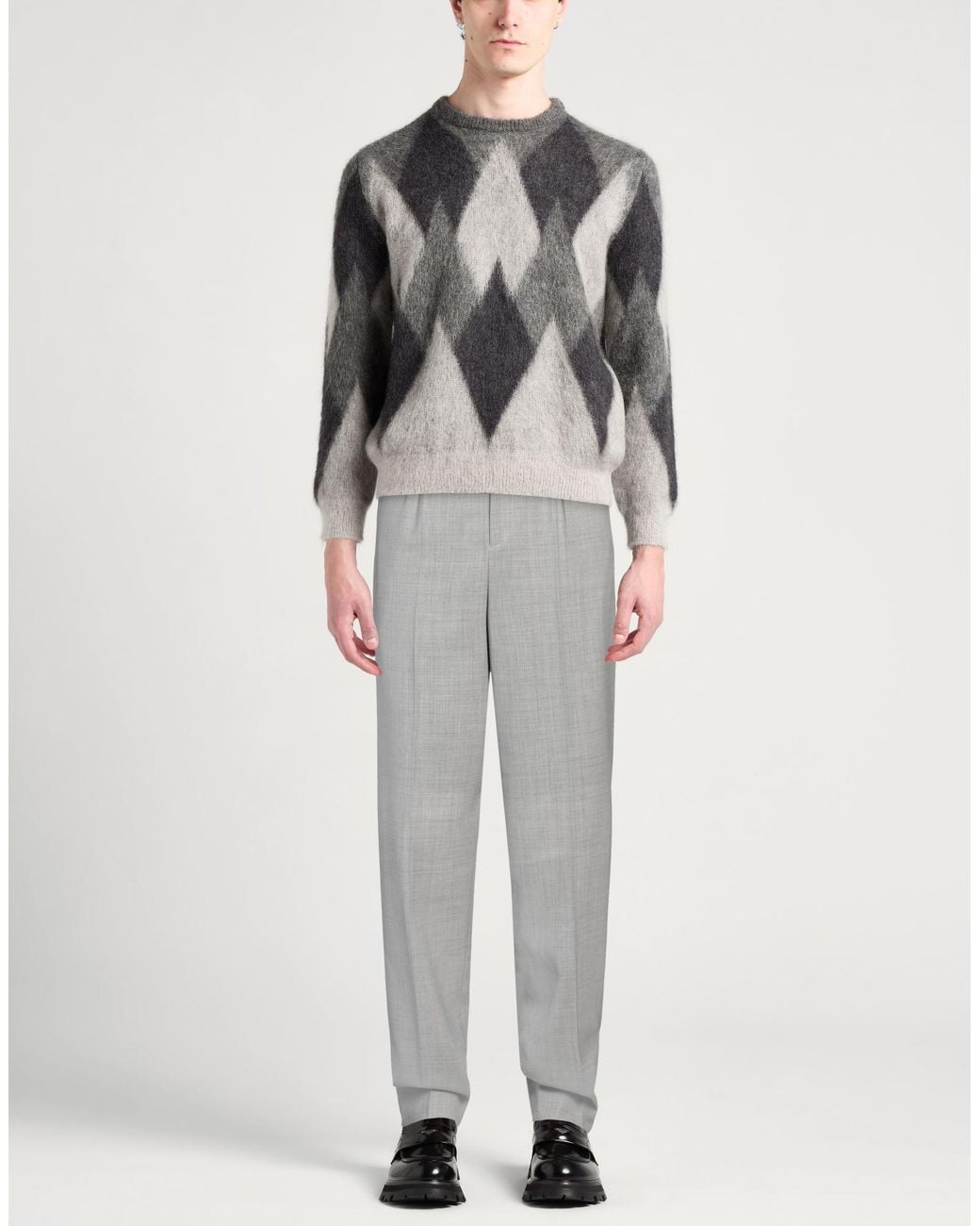 Dior Gray Light Pants Virgin Wool for men