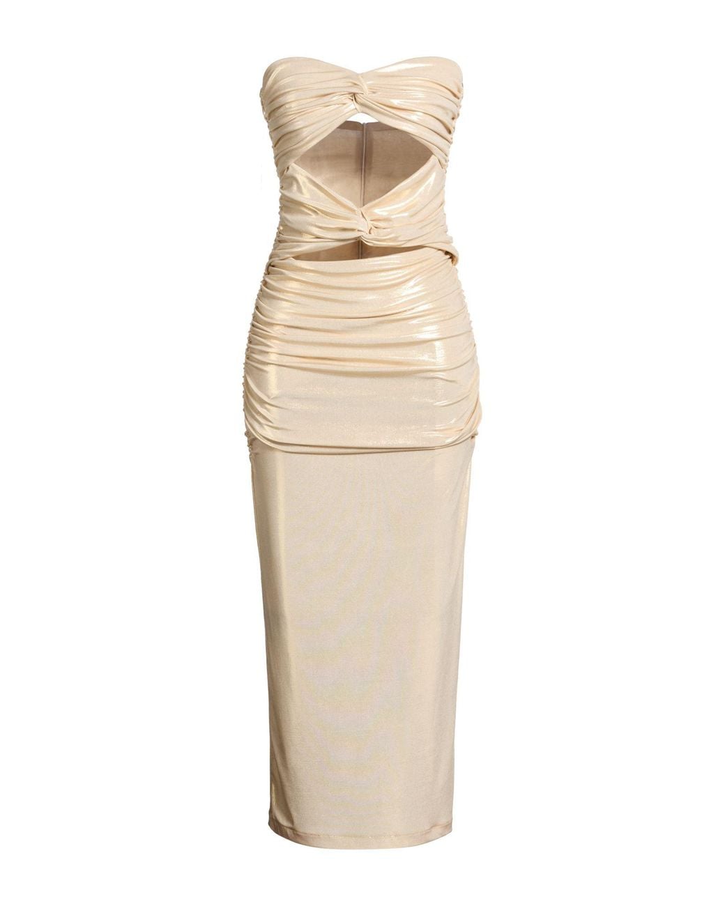 Relish Natural Midi Dress Polyester, Elastane