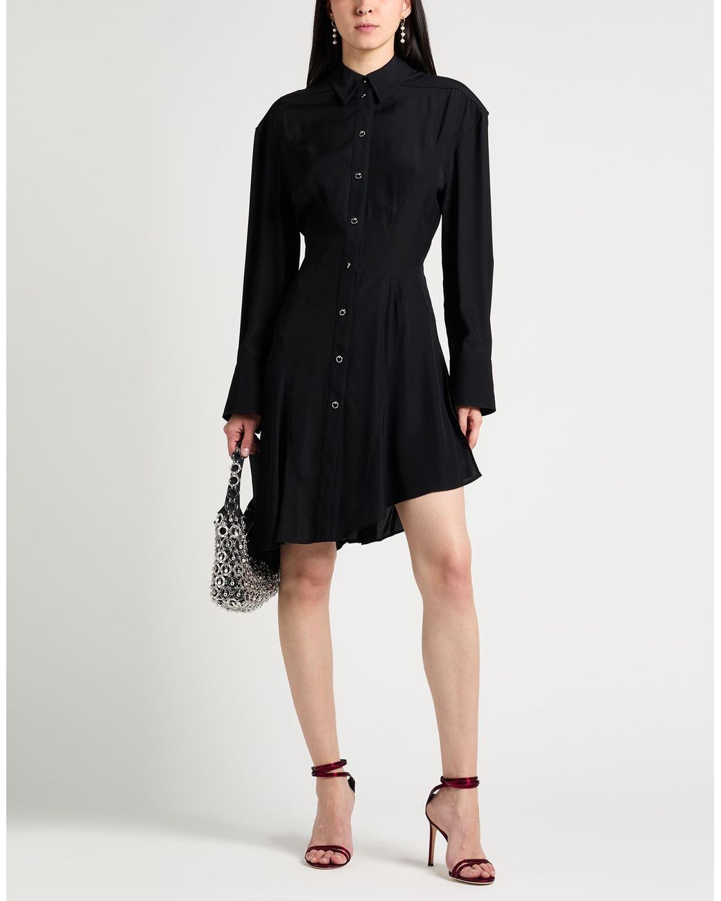 Mugler Blue Midi Dress Viscose