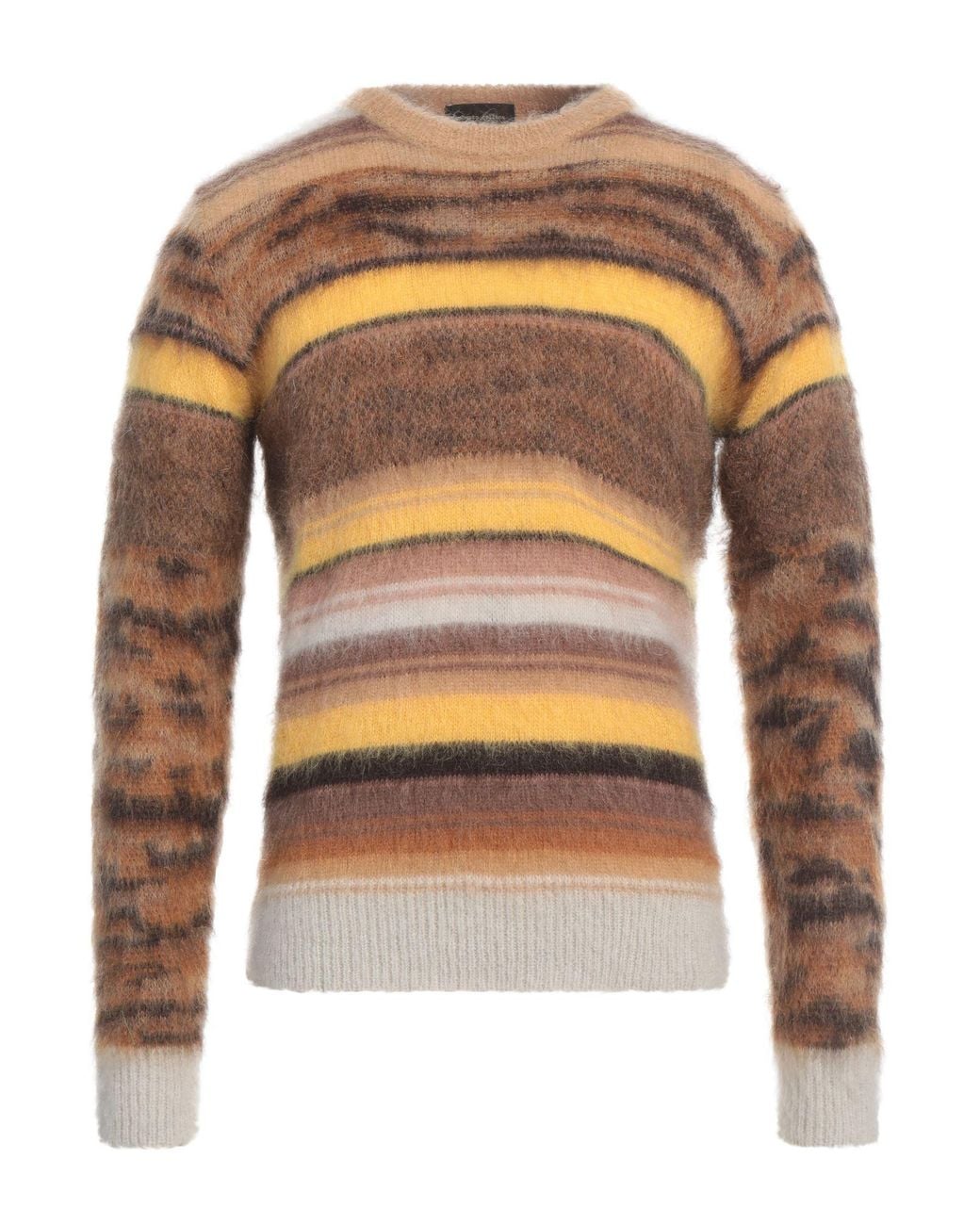 Roberto Collina Orange Sand Sweater Superkid Mohair, Nylon, Wool for men
