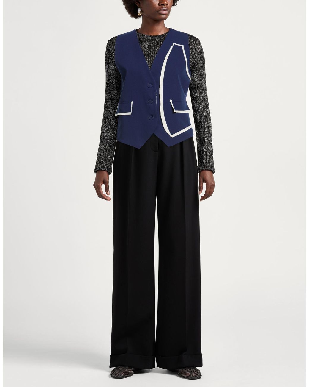 Dixie Blue Tailored Vest Polyester, Viscose, Elastane