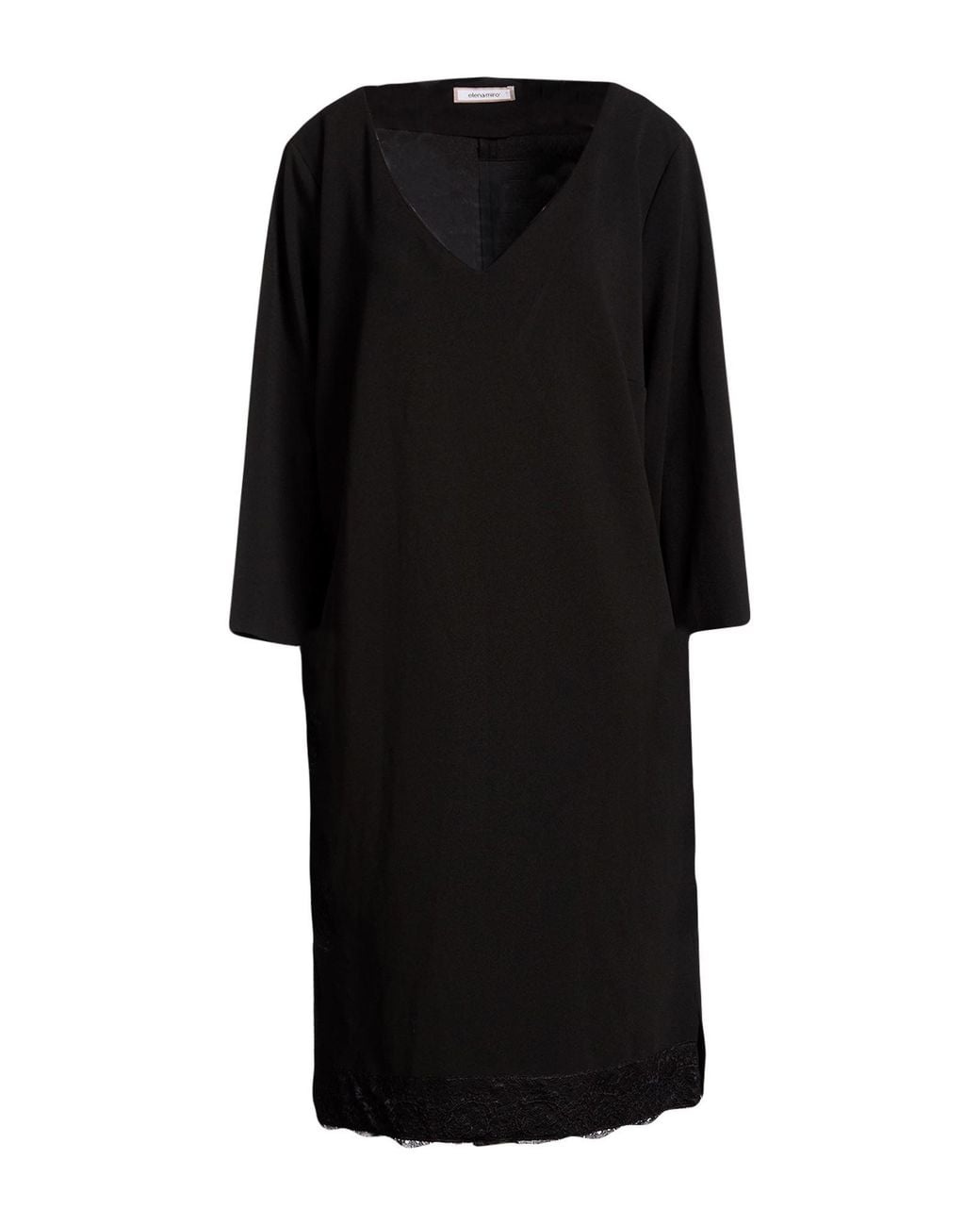 Elena Miro Black Midi Dress Polyester, Elastane, Polyamide