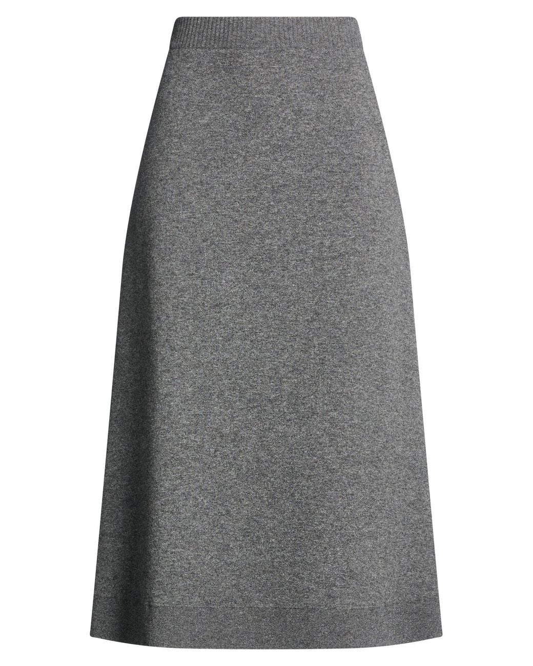 Brunello Cucinelli Gray Midi Skirt Cashmere, Polyamide, Elastane