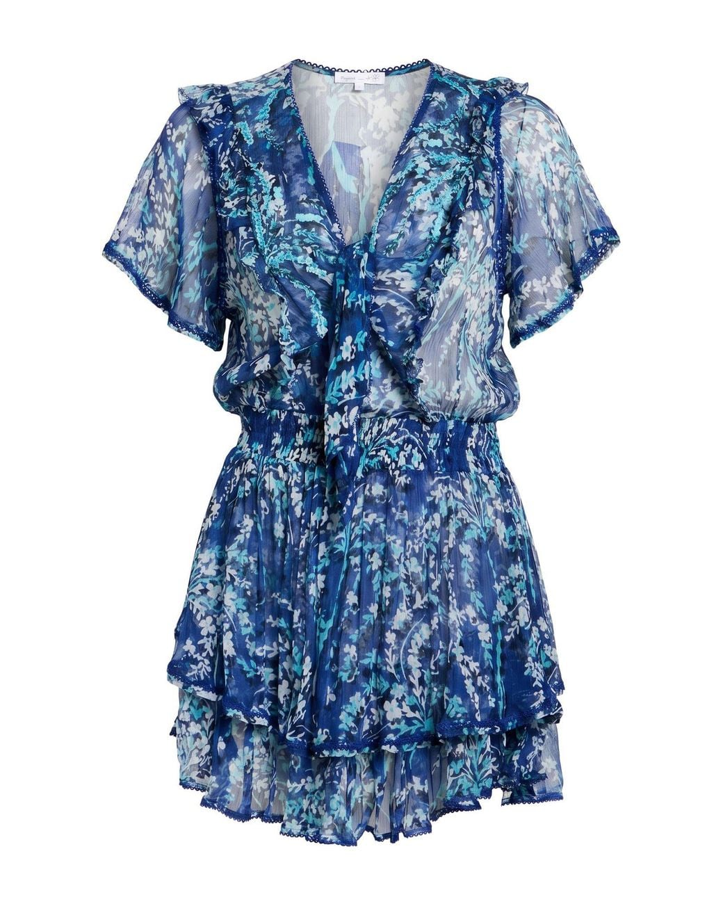 Poupette Blue Midnight Mini Dress Silk