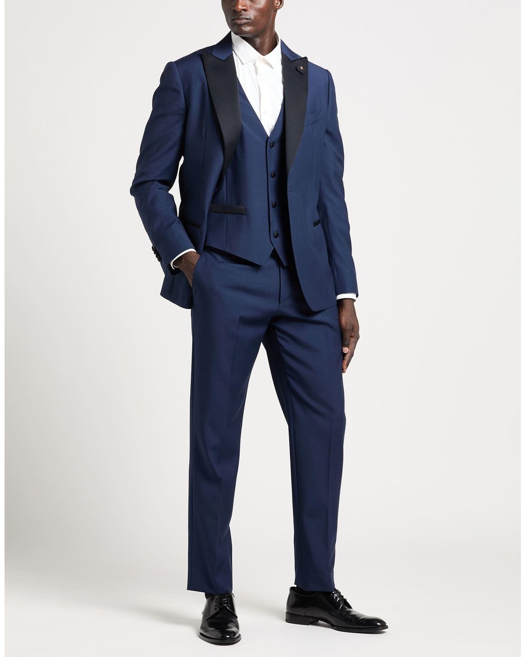 Lardini Blue Midnight Suit Wool for men
