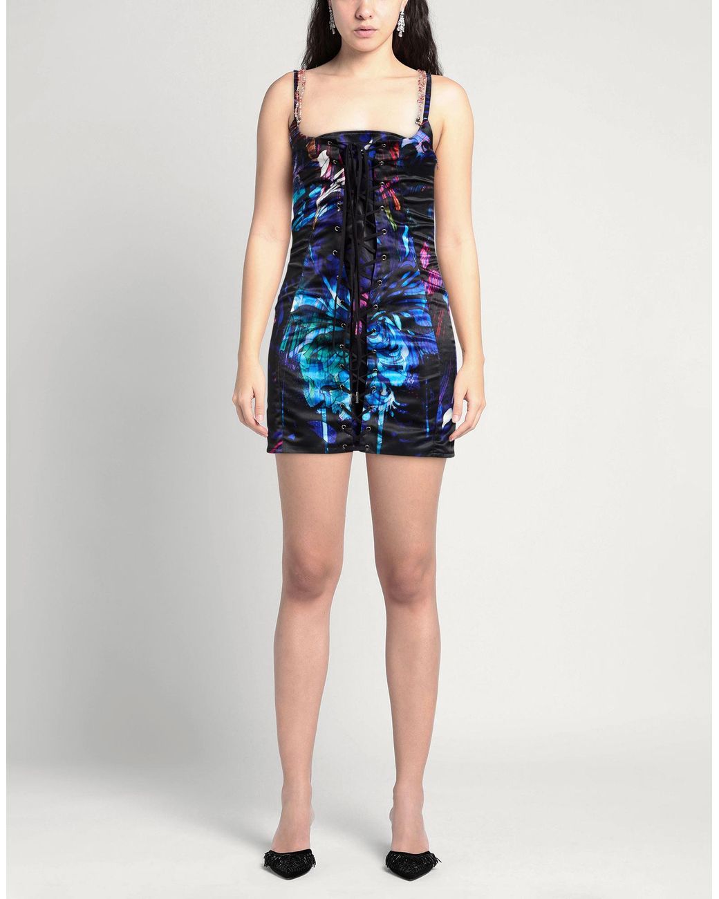 WEINSANTO Blue Mini Dress Polyester