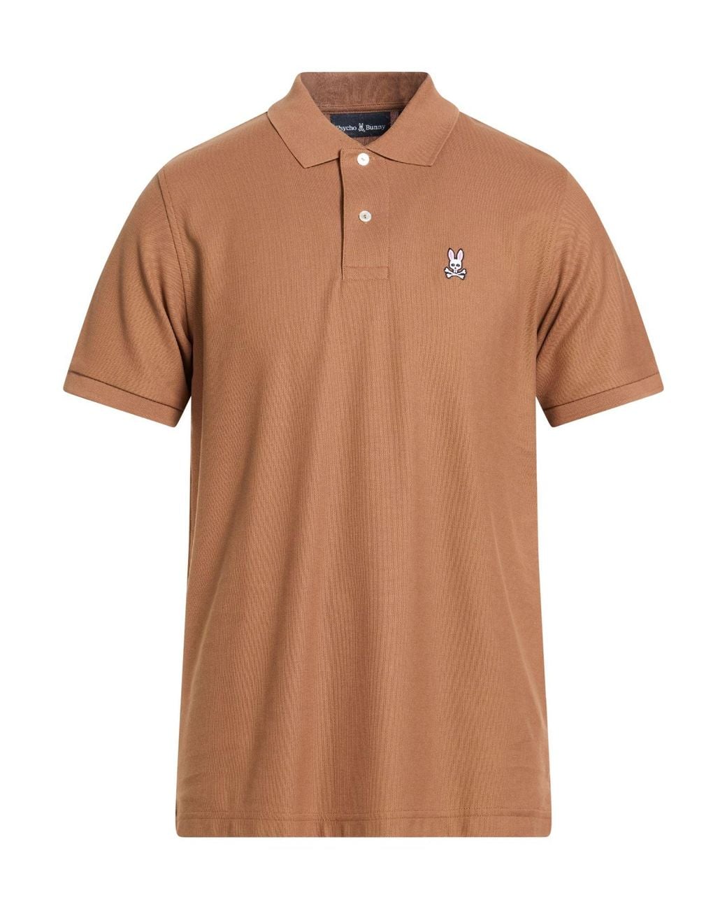 Psycho Bunny Brown Khaki Polo Shirt Pima Cotton for men