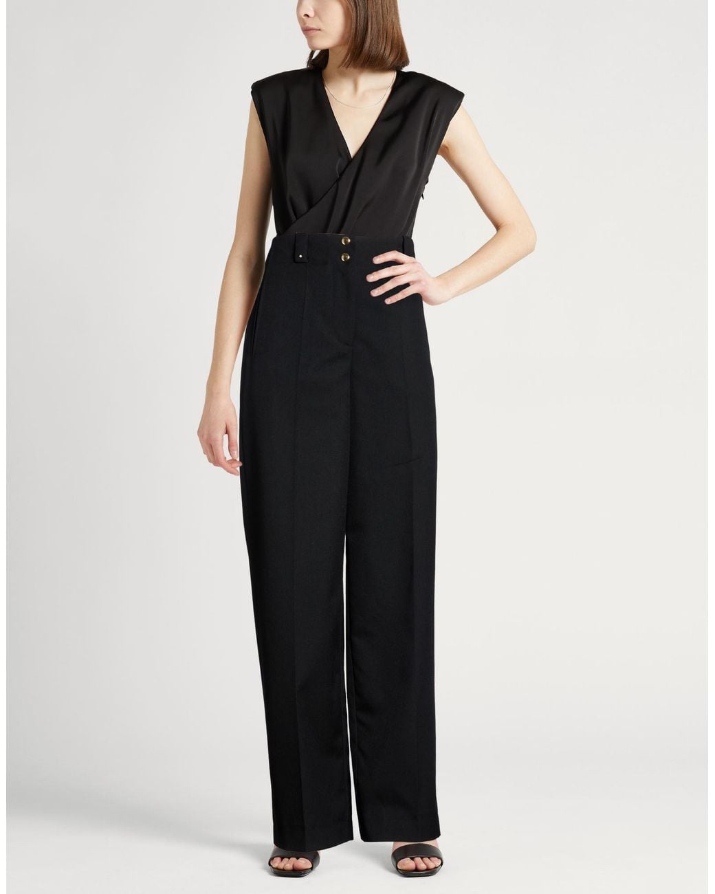 Moncler Black Pants Polyester, Virgin Wool