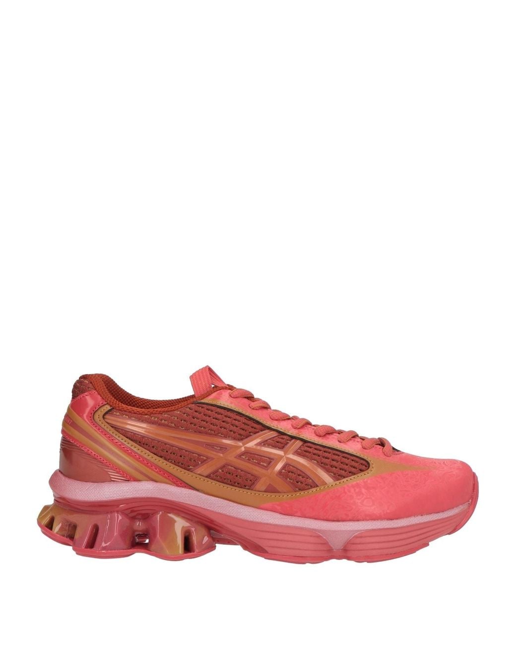 Asics Red Coral Sneakers Textile Fibers, Synthetic Material