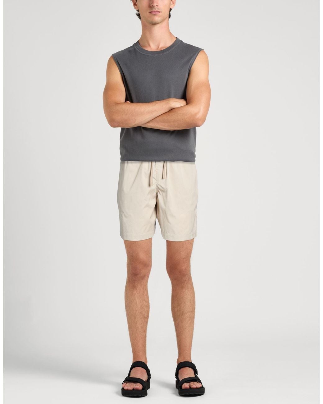 Maison Kitsuné Natural Shorts & Bermuda Shorts Cotton, Polyester for men