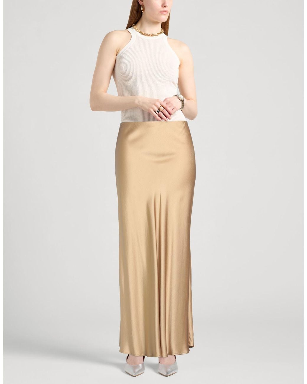 Ottod'Ame Natural Maxi Skirt Viscose