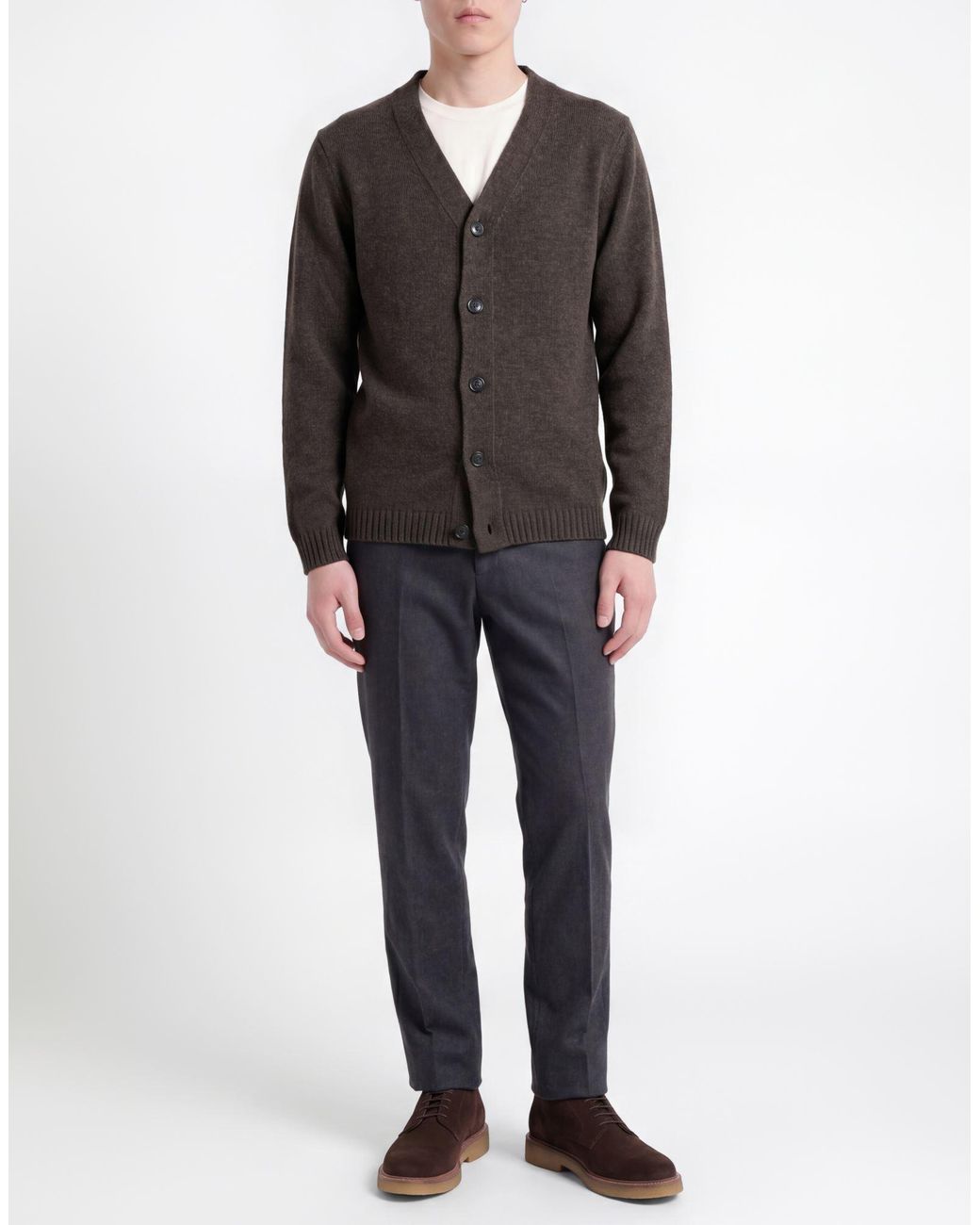 Daniele Fiesoli Black Cardigan Geelong Wool for men