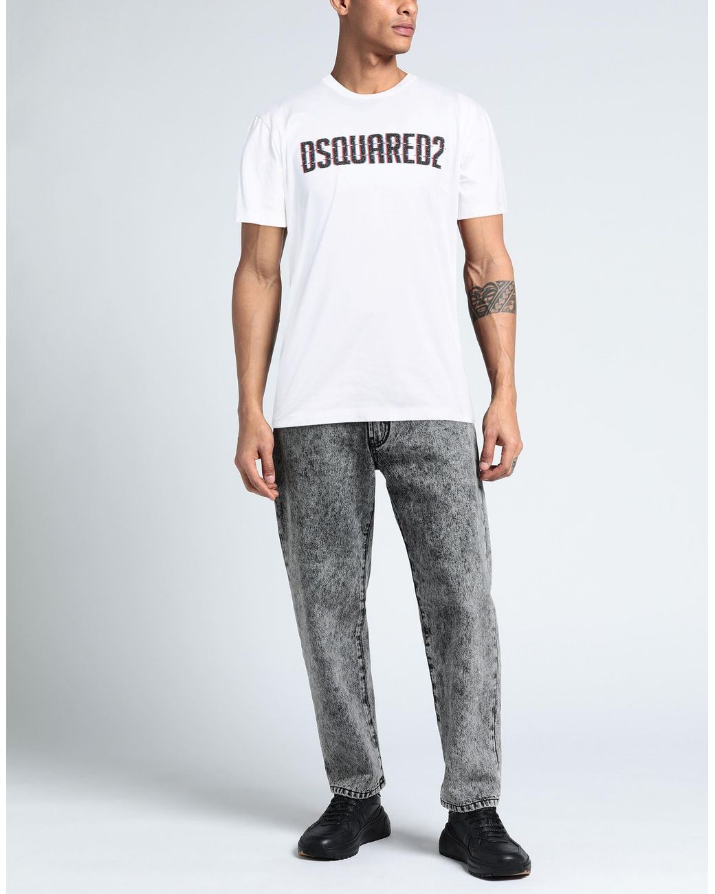 DSquared² Logo-Print Short-Sleeve T-Shirt in White für Herren