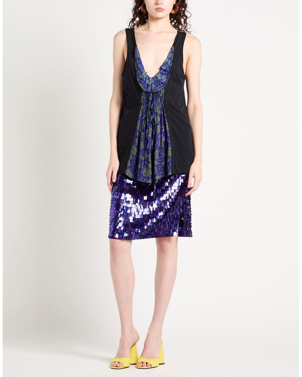 Top Dries Van Noten en coloris Blue