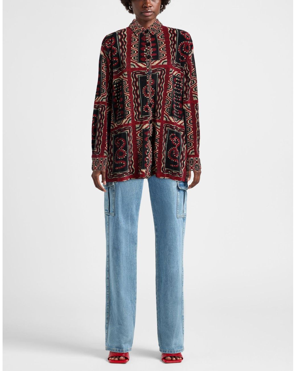 Farm Rio Red Fish FARM Rio Shirt in Red | Lyst UK