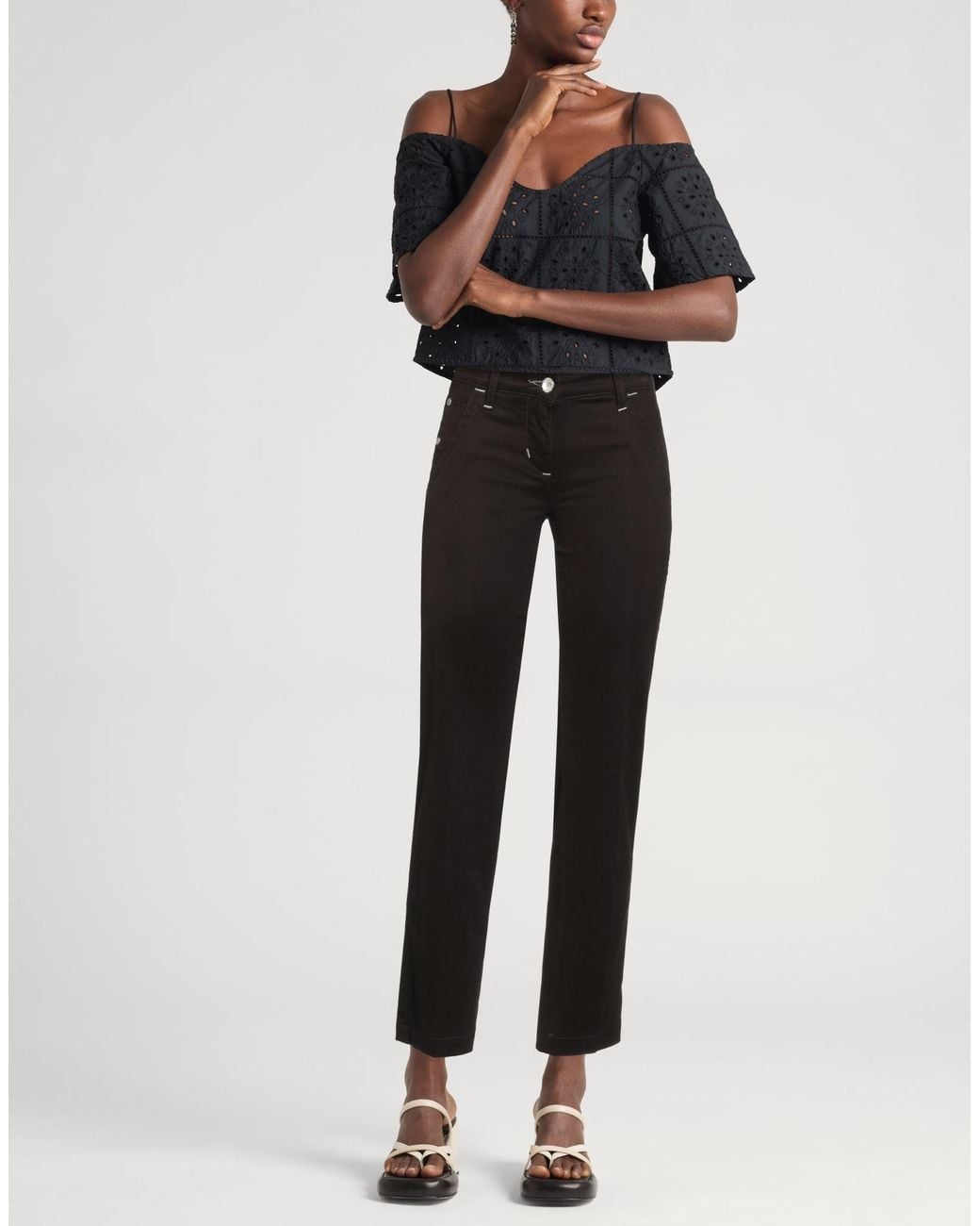 Jacob Cohen Black Pants Cotton, Elastane