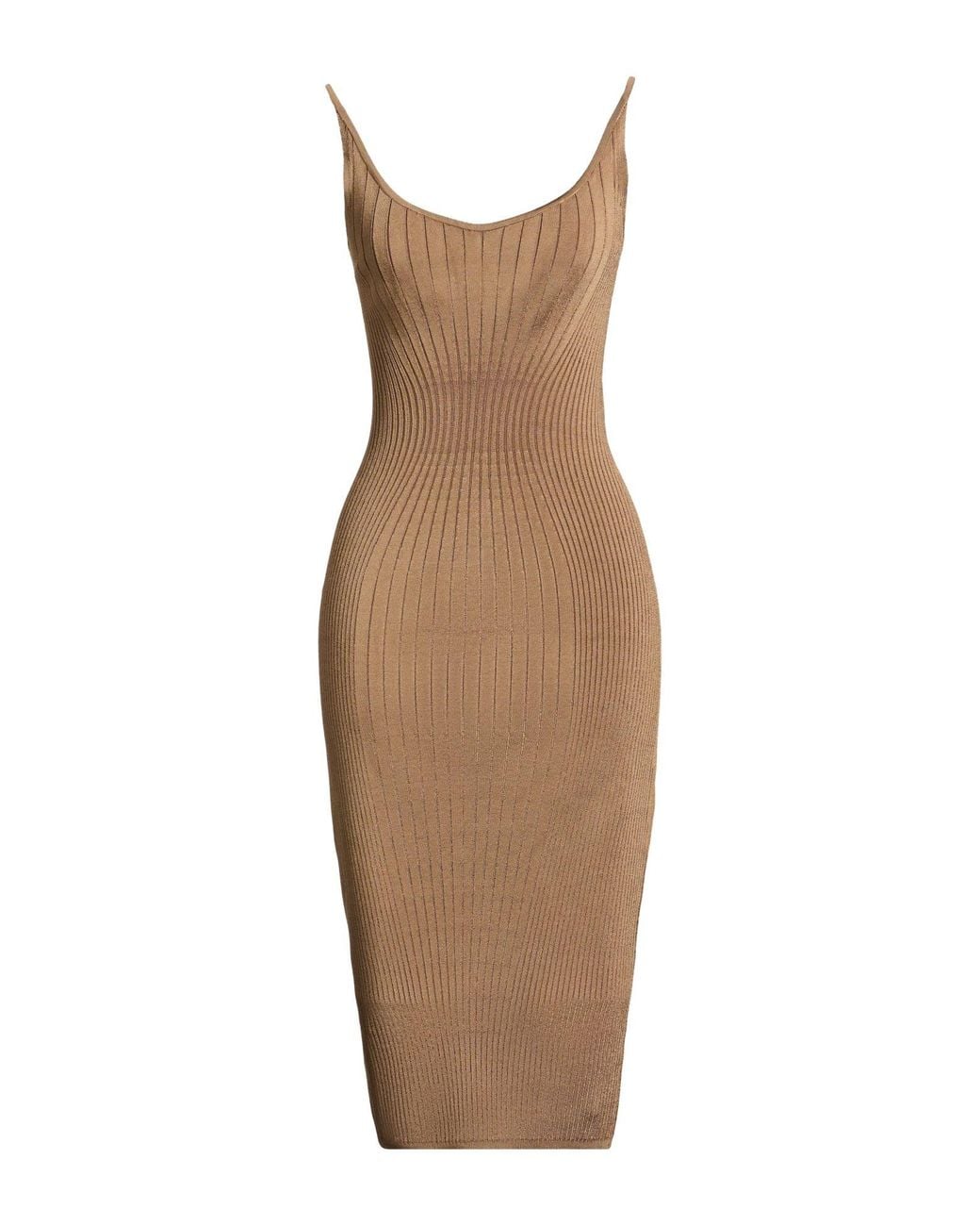 Mugler Brown Midi Dresses