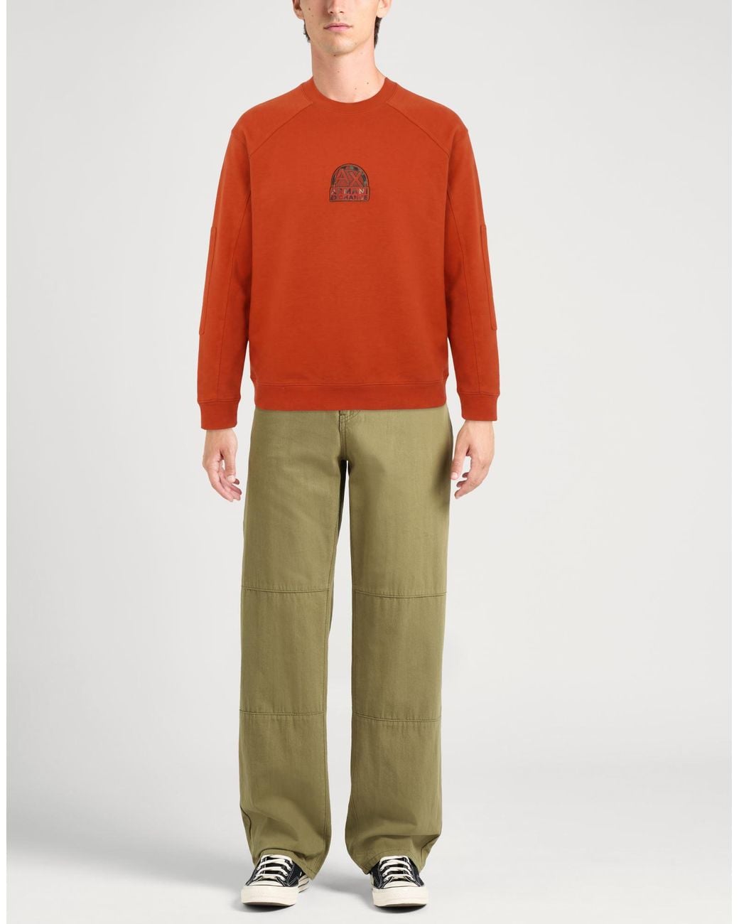 ARMANI EXCHANGE Orange Sweatshirt Cotton, Polyester, Elastane for men