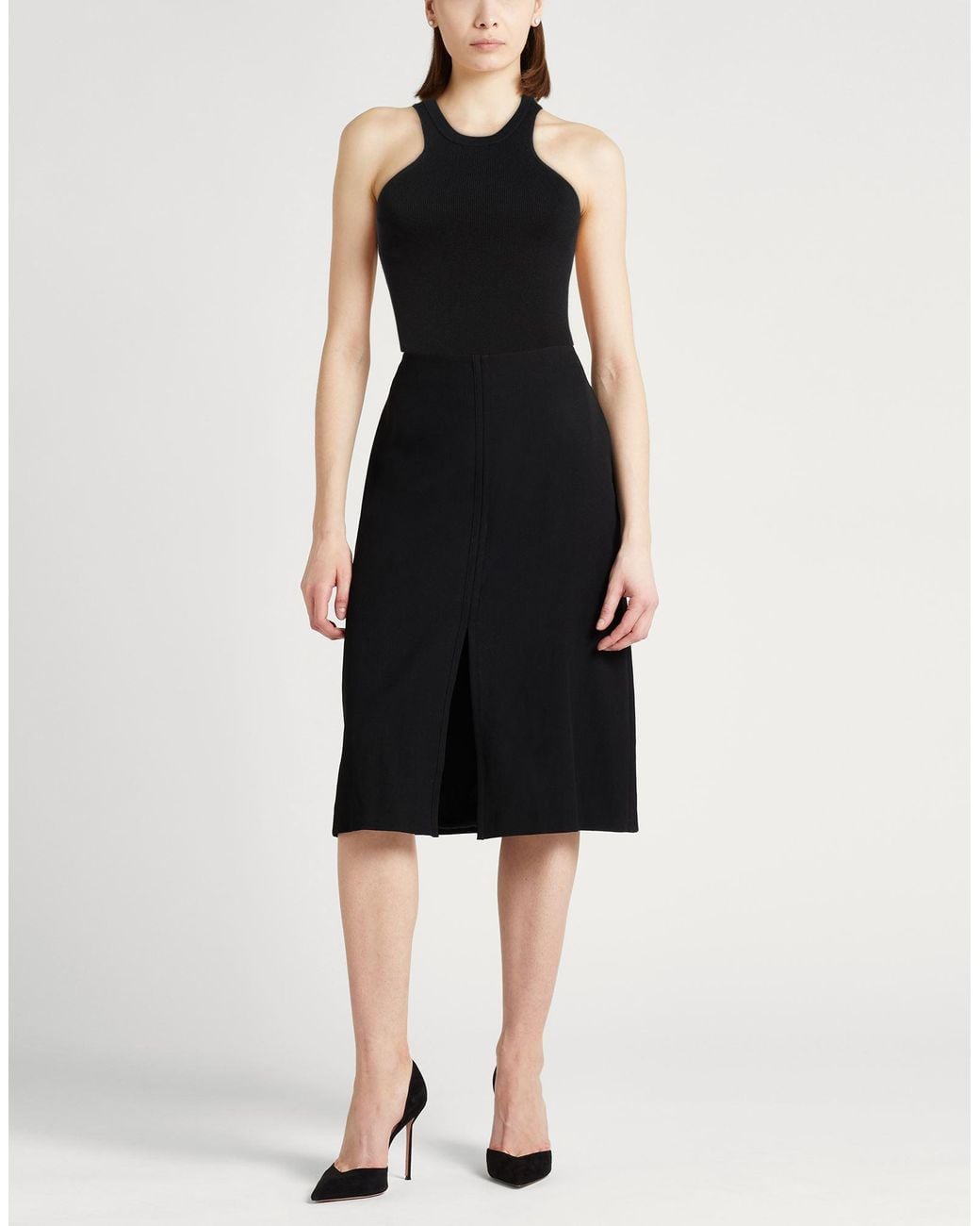 Erika Cavallini Semi Couture Black Tank Top Viscose, Polyamide