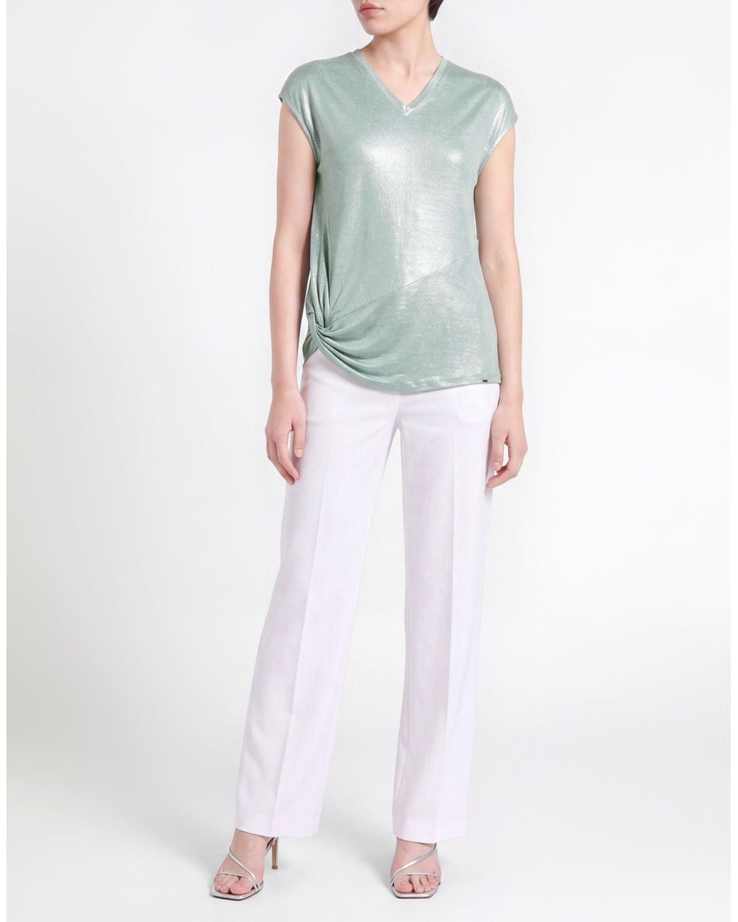 Herno Green T-Shirt Linen, Cotton, Viscose