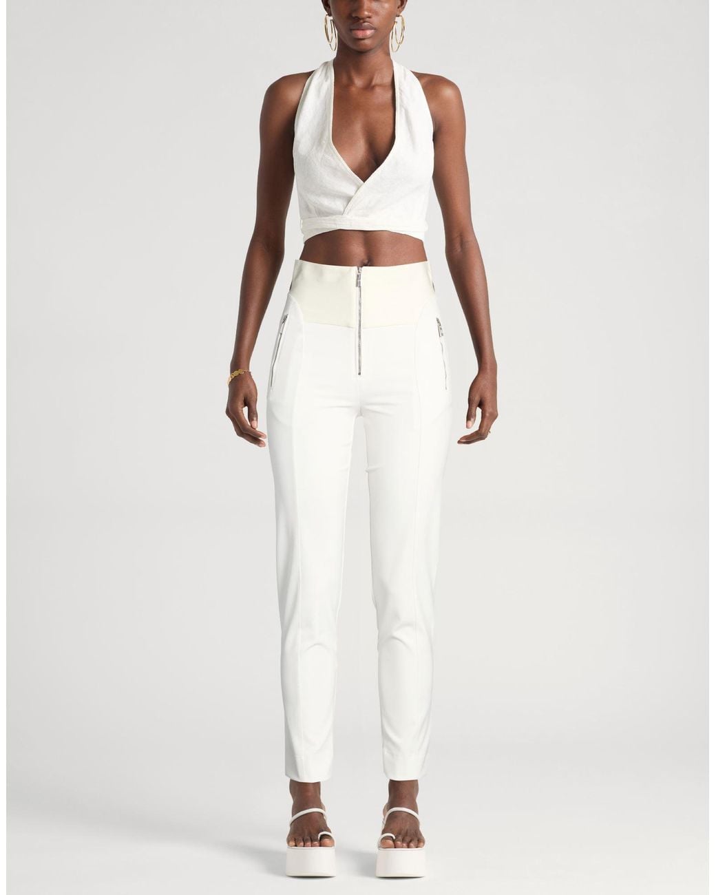 Pantalone di High in White