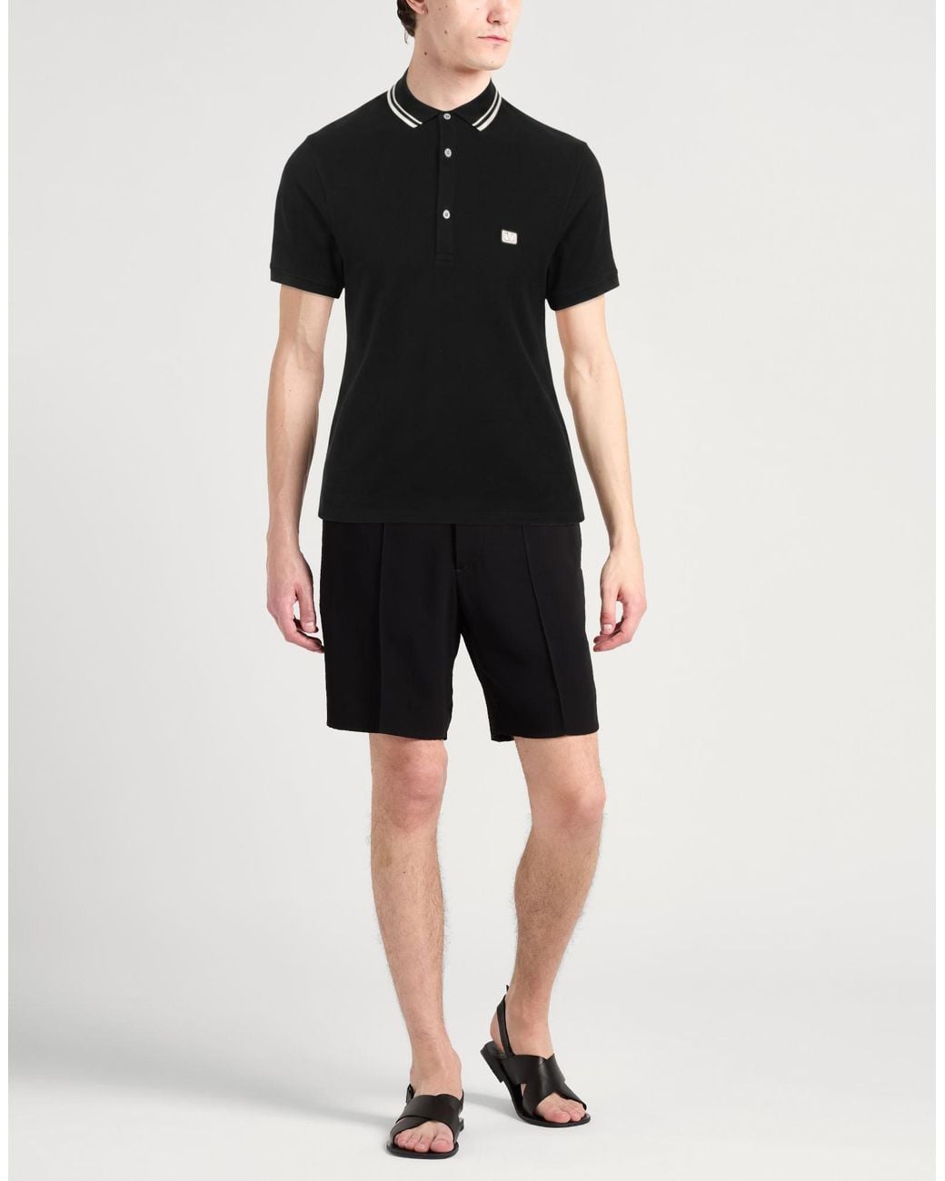 Valentino Garavani Black Polo Shirt Cotton for men