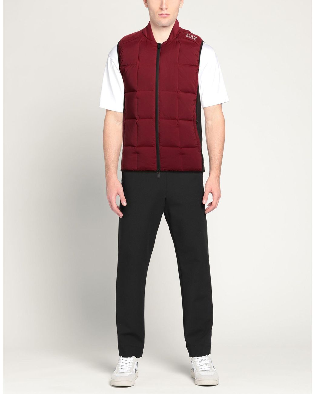 Chompa Sin Mangas EA7 de hombre de color Red