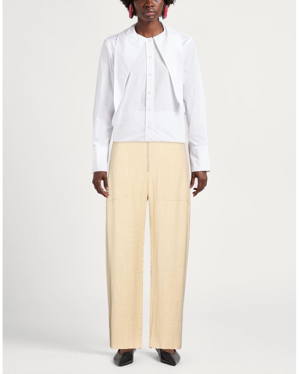 Studio Nicholson Natural Camel Pants Viscose