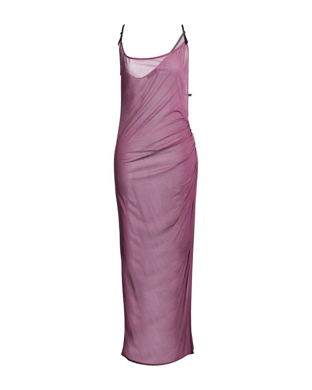 Mugler Purple Maxi Dress Viscose