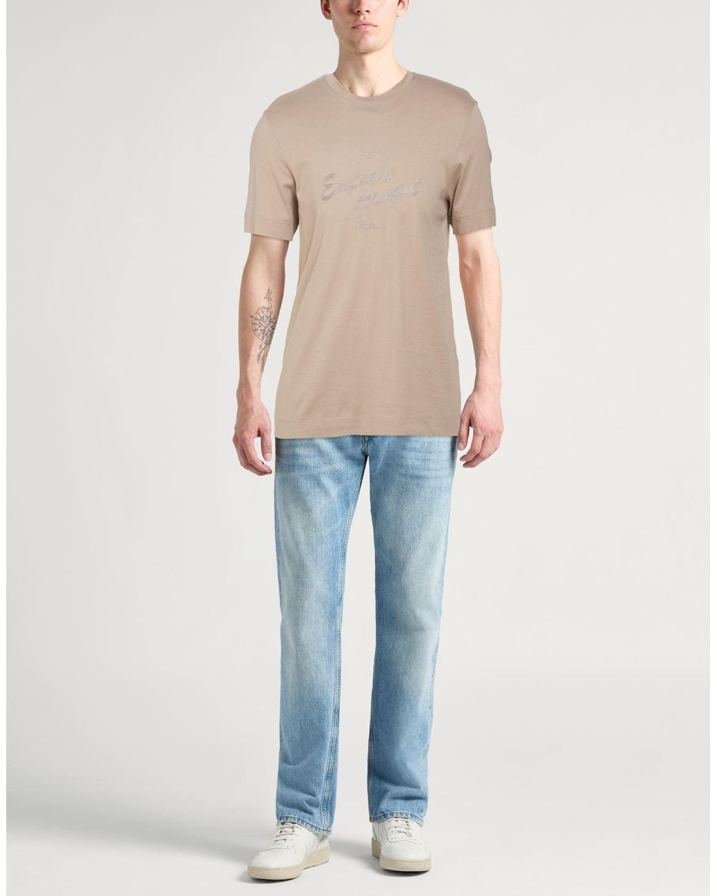 Emporio Armani Natural T-Shirt Cotton for men