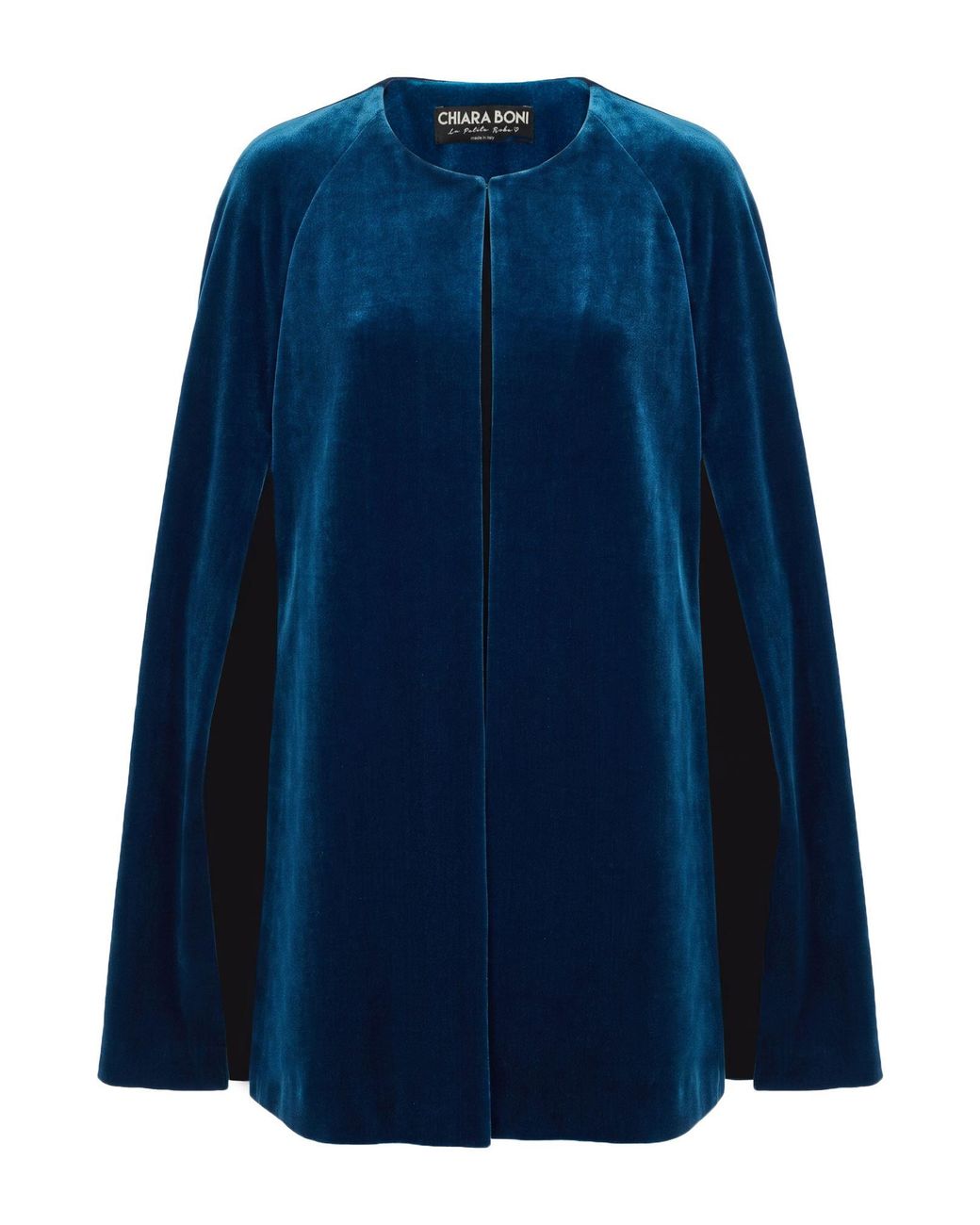 La Petite Robe Di Chiara Boni Blue Deep Cape Polyester, Polyamide, Elastane