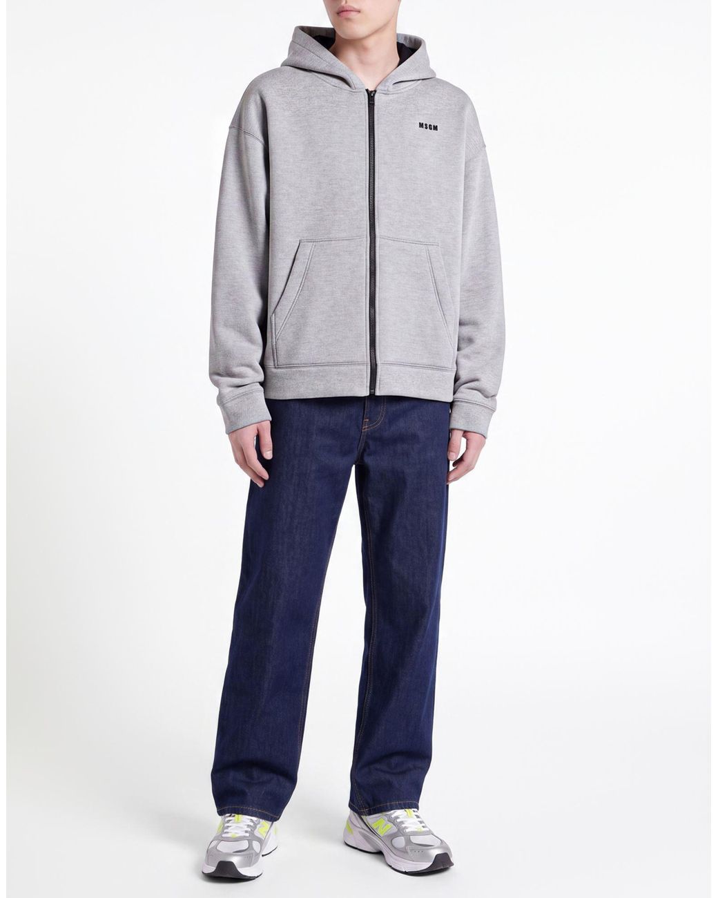 MSGM Gray Light Sweatshirt Viscose, Polyurethane, Elastane for men