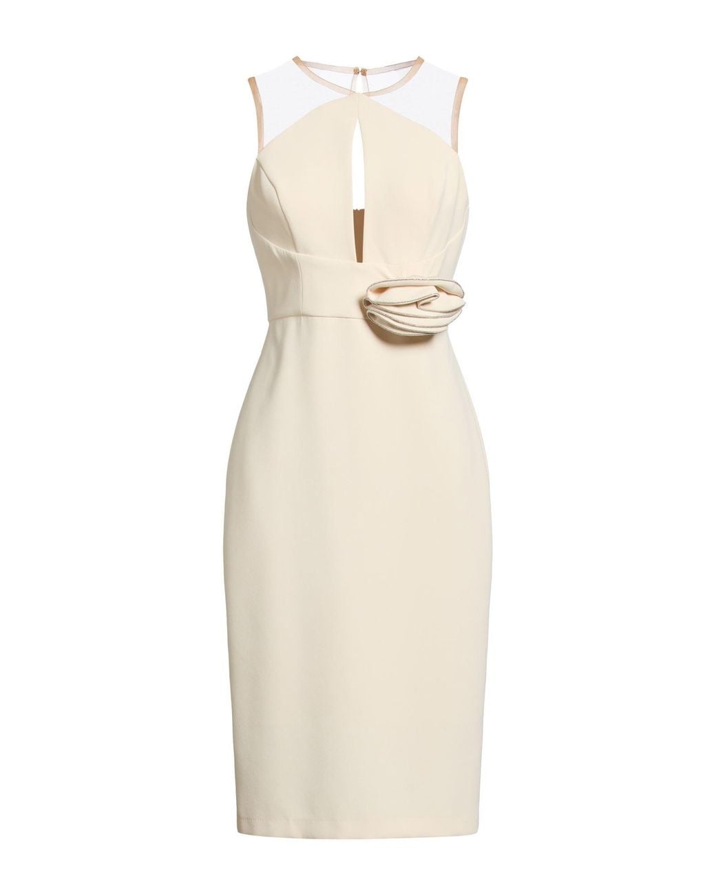 Camilla Natural Midi Dress Polyester